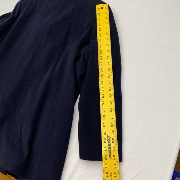 VTG LL Bean Peacoat Navy Blue Wool Cashmere Blend Nautical Preppy Womens 14 - Picture 13 of 15